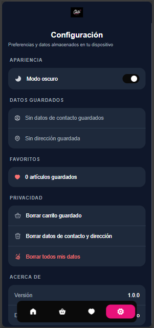 Preferencias del visitante